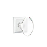 Emtek - Dummy, Quincy Rosette, Hampton Crystal Knob, US26 - Polished Chrome