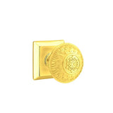 Emtek - Concealed Fastener, Passage, Quincy Rosette, Lancaster Knob, US3NL - Unlacquered Brass