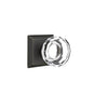 Emtek - Dummy, Quincy Rosette, Lowell Crystal Knob, US10B - Oil Rubbed Bronze