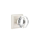 Emtek - Dummy, Quincy Rosette, Lowell Crystal Knob, US15 - Satin Nickel