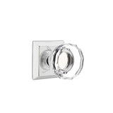 Emtek - Concealed, Passage, Quincy Rosette, Lowell Crystal Knob, US26 - Polished Chrome