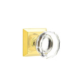 Emtek - Dummy, Quincy Rosette, Lowell Crystal Knob, US3 Lifetime - Polished Brass