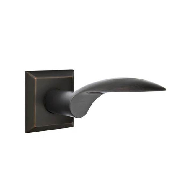 Emtek - Privacy, Quincy Rosette, Mercury Lever, LH, US10B - Oil Rubbed Bronze