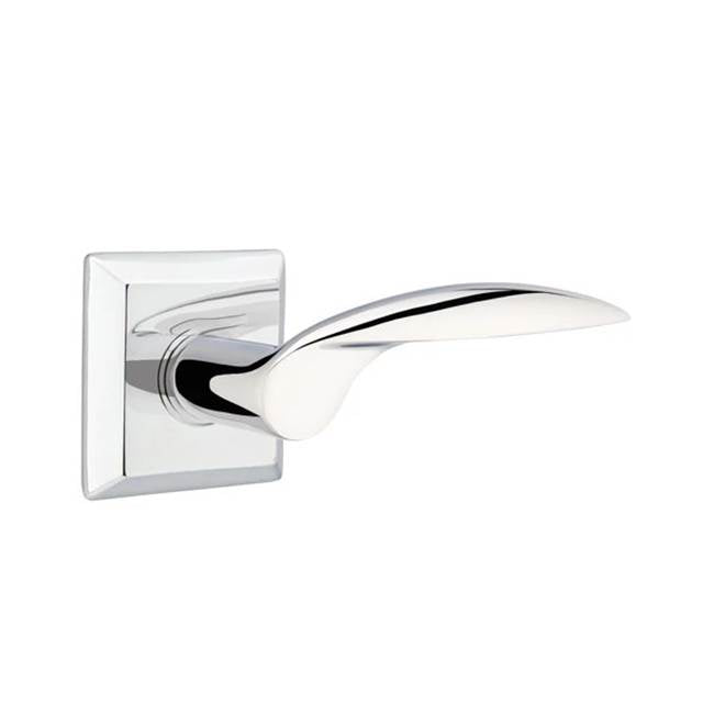 Emtek - Privacy, Quincy Rosette, Mercury Lever, LH, US26 - Polished Chrome