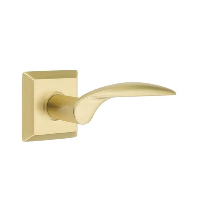 Emtek - Privacy, Quincy Rosette, Mercury Lever, LH, US4 - Satin Brass