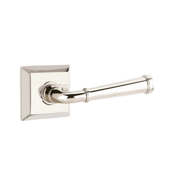 Emtek - Privacy, Quincy Rosette, Merrimack Lever, LH, US14 - Polished Nickel