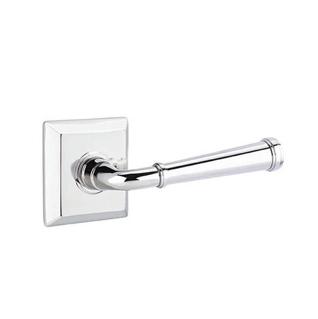 Emtek - Privacy, Quincy Rosette, Merrimack Lever, LH, US26 - Polished Chrome