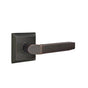 Emtek - Privacy, Quincy Rosette, Milano Lever, LH, US10B - Oil Rubbed Bronze