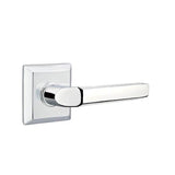 Emtek - Passage, Quincy Rosette, Milano Lever, LH, US26 - Polished Chrome