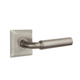 Emtek - Concealed, Privacy, Quincy Rosette, Manning Lever, US15A - Pewter
