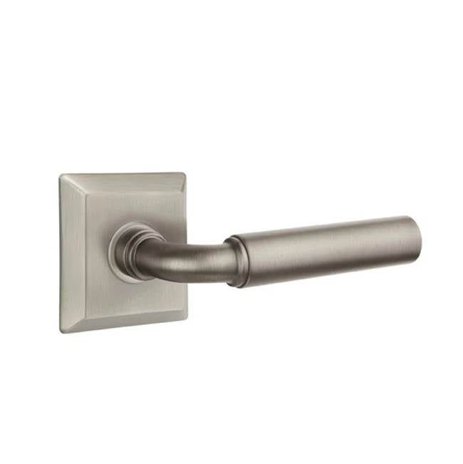 Emtek - Privacy, Quincy Rosette, Manning Lever, LH, US15A - Pewter