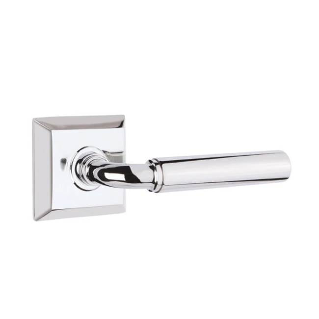 Emtek - Passage, Quincy Rosette, Manning Lever, LH, US26 - Polished Chrome