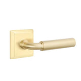 Emtek - Concealed, Privacy, Quincy Rosette, Manning Lever, US4 - Satin Brass