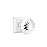 Emtek - Privacy, Quincy Rosette, Melon Knob, US26 - Polished Chrome