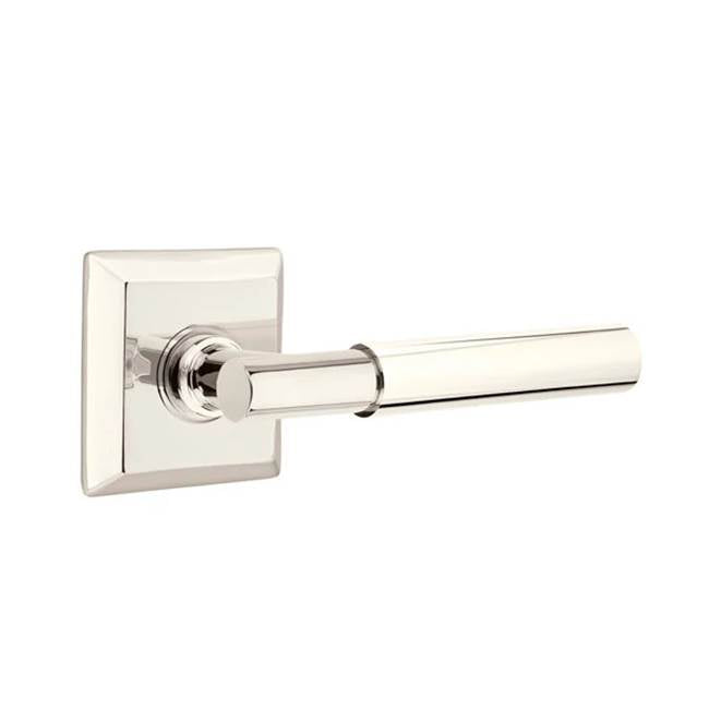 Emtek - Passage, Quincy Rosette, Myles Lever, LH, US14 - Polished Nickel