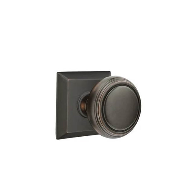 Emtek - Passage, Quincy Rosette, Norwich Knob, US10B - Oil Rubbed Bronze