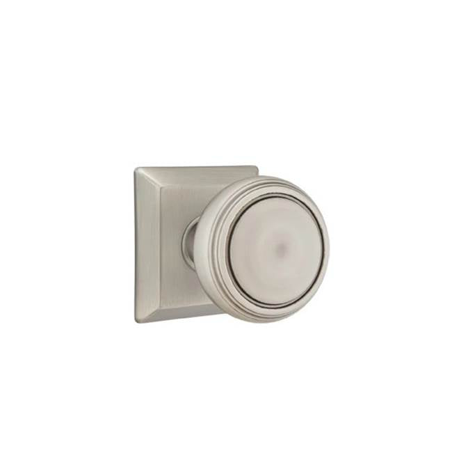 Emtek - Concealed, Privacy, Quincy Rosette, Norwich Knob, US15A - Pewter