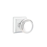 Emtek - Concealed, Privacy, Quincy Rosette, Norwich Knob, US26 - Polished Chrome