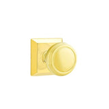 Emtek - Concealed Fastener, Privacy, Quincy Rosette, Norwich Knob, US3NL - Unlacquered Brass
