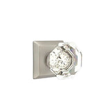 Emtek - Concealed, Privacy, Quincy Rosette, Old Town Clear Knob, US15A - Pewter