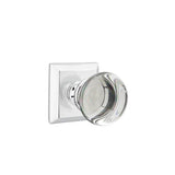 Emtek - Passage, Quincy Rosette, Providence Crystal Knob, US26 - Polished Chrome