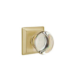Emtek - Passage, Quincy Rosette, Providence Crystal Knob, US4 - Satin Brass