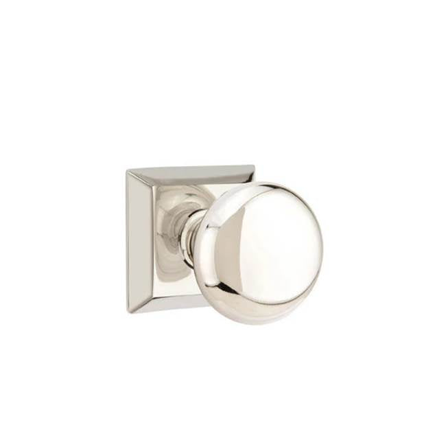 Emtek - Concealed, Passage, Quincy Rosette, Providence Knob, US14 - Polished Nickel