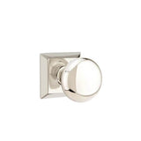 Emtek - Concealed, Passage, Quincy Rosette, Providence Knob, US14 - Polished Nickel