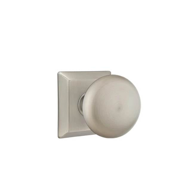 Emtek - Concealed, Passage, Quincy Rosette, Providence Knob, US15A - Pewter