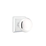 Emtek - Privacy, Quincy Rosette, Providence Knob, US26 - Polished Chrome