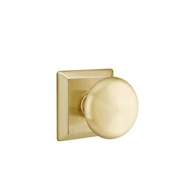 Emtek - Concealed, Passage, Quincy Rosette, Providence Knob, US4 - Satin Brass