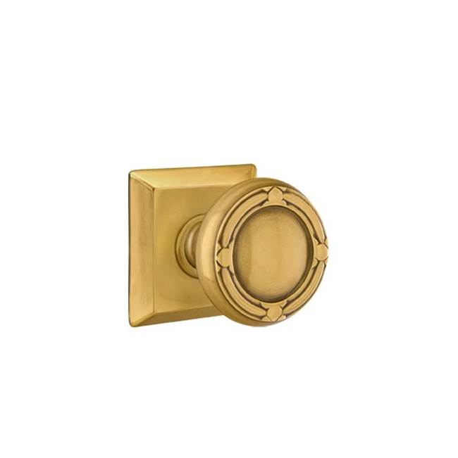 Emtek - Dummy, Quincy Rosette, Ribbon and Reed Knob, US7 - French Antique