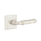 Emtek - Passage, Quincy Rosette, Ribbon and Reed Lever, RH, US15 - Satin Nickel