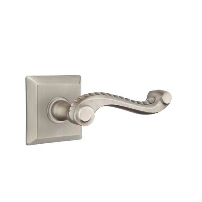 Emtek - Passage, Quincy Rosette, Rope Lever, LH, US15A - Pewter