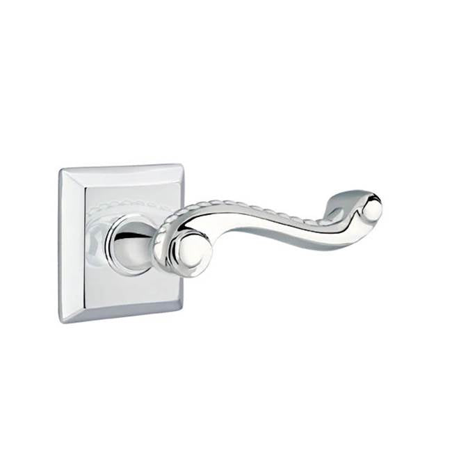 Emtek - Passage, Quincy Rosette, Rope Lever, LH, US26 - Polished Chrome