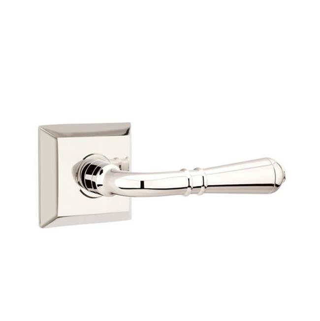 Emtek - Privacy, Quincy Rosette, Turino Lever, RH, US14 - Polished Nickel