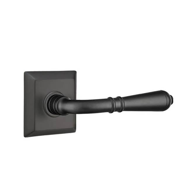 Emtek - Privacy, Quincy Rosette, Turino Lever, LH, US19 - Flat Black