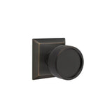 Emtek - Concealed Fastener Privacy, Quincy Rosette US10B, Conical Stem US10B, Knurled Knob US10B - Oil Rubbed Bronze