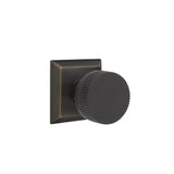 Emtek - Concealed Fastener Privacy, Quincy Rosette US10B, Conical Stem US10B, Straight Knurled Knob US10B - Oil Rubbed Bronze
