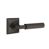 Emtek - Dummy, Quincy Rosette US10B, L-Square Stem US10B, Faceted Handle US10B - Oil Rubbed Bronze