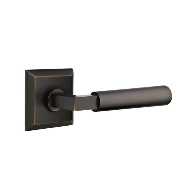 Emtek - Select Dummy, Quincy Rosette US10B, L-Square Stem US10B, Smooth Handle US10B - Oil Rubbed Bronze