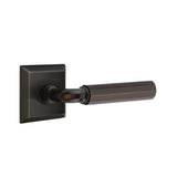 Emtek - Passage, Quincy Rosette US10B, R-Bar Stem US10B, Faceted Handle US10B LH - Oil Rubbed Bronze