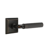Emtek - Passage, Quincy Rosette US10B, R-Bar Stem US10B, Knurled Handle US10B LH - Oil Rubbed Bronze