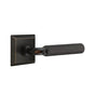 Emtek - Concealed Fastener Privacy, Quincy Rosette US10B, R-Bar Stem US10B, Straight Knurled Handle US10B - Oil Rubbed Bronze