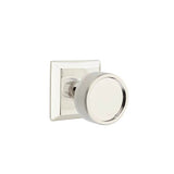 Emtek - Concealed Fastener Passage, Quincy Rosette US14, Conical Stem US14, Knurled Knob US14 - Polished Nickel