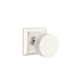 Emtek - Dummy, Quincy Rosette US14, Conical Stem US14, Straight Knurled Knob US14 - Polished Nickel