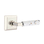 Emtek - Select Passage, Quincy Rosette US14, L-Square Stem US14, Light Terrazzo Handle, RH - Polished Nickel