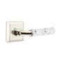 Emtek - Select Dummy, Quincy Rosette US14, R-Bar Stem US14, Light Terrazzo Handle - Polished Nickel