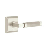 Emtek - Passage, Quincy Rosette US15, L-Square Stem US15, Knurled Handle US15 RH - Satin Nickel