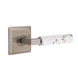 Emtek - Select Passage, Quincy Rosette US15A, L-Square Stem US15A, Light Terrazzo Handle, RH - Pewter